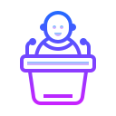 person at podium icon